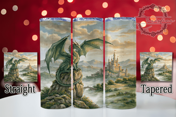 Download Vintage Dragon Emerald Wings Tumbler - Vintage Collection