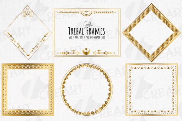 Download Golden Tribal Bohemian Frames Decoration - Frame Collection