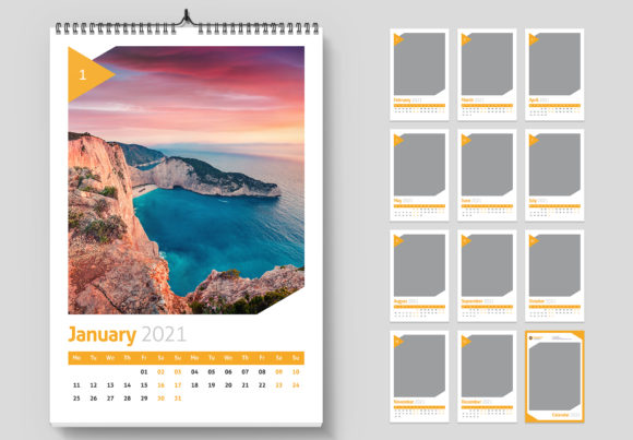 Download Wall Calendar 2021 Creative Template - Creative template Collection