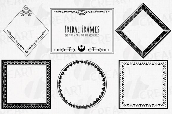 Download Tribal Boho Black Frames Pack Decoration - Frame Collection
