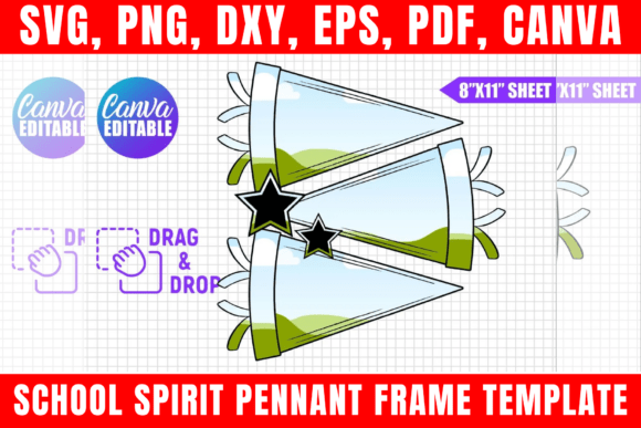 Download School Spirit Pennant Frame Template - Frame Collection