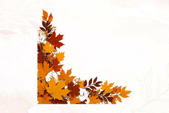Download Fall Foliage and Berries Corner Frame - Frame Collection