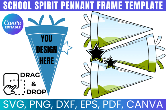 Download School Spirit Pennant Frame Template - Frame Collection