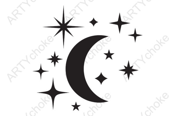 Download Moon and Stars. SVG File for Cricut - Premium Resources