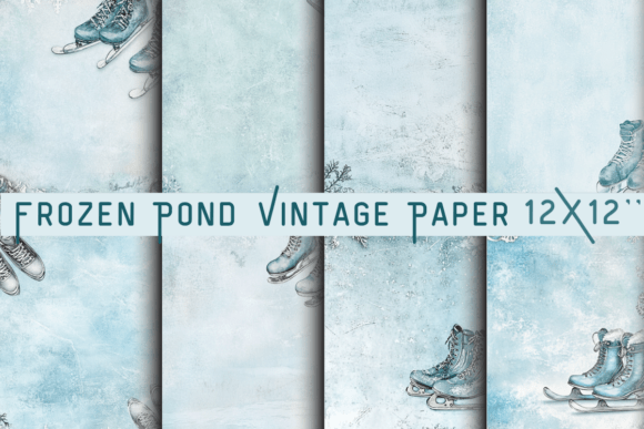 Download Frozen Pond Vintage Paper - Vintage Collection
