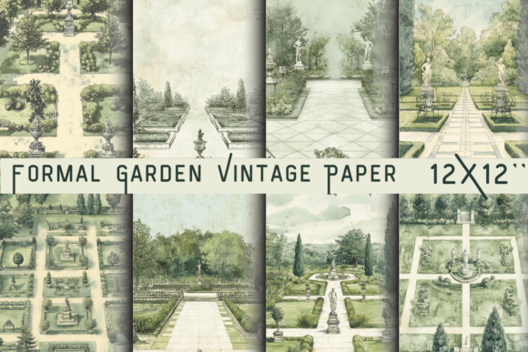 Download Formal Garden Vintage Paper - Vintage Collection
