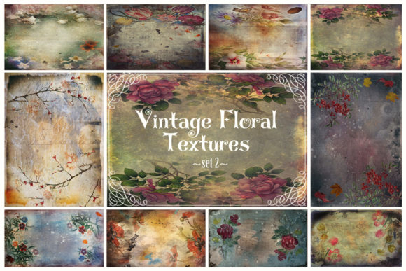 Download Vintage Floral Textures - Vintage Collection