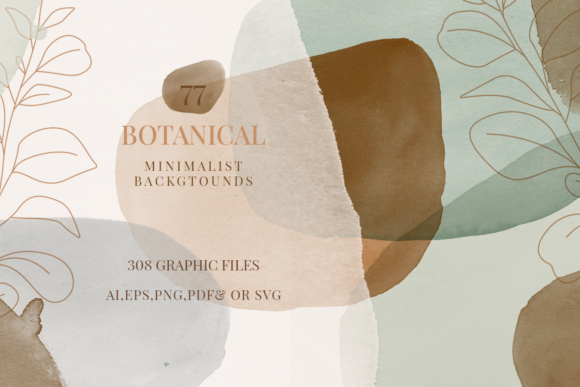 Download Minimalist Botanical Backgrounds Bundle - Minimalist Collection