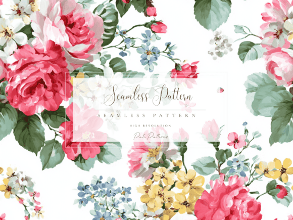 Download Vintage Retro Floral Seamless Pattern PNG - Vintage Collection