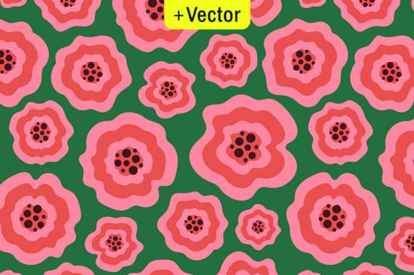 Download Funky Pink Liquid Flowers Green Pattern - Green pattern Collection